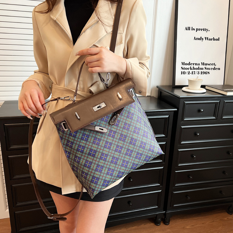 Mochila de gran capacidad con colores contrastantes, ligera para niñas, nuevo diseño de nicho, para mujer de moda._voghion.com