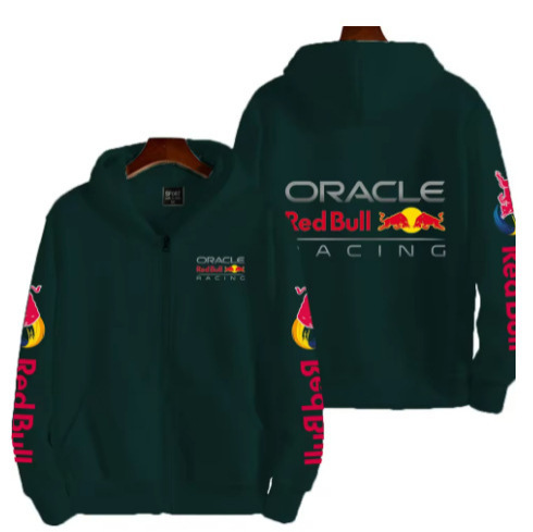 Brand Red Bull Couple Zipper Hooded Sweatshirts Men's Spring and Autumn Jacket Hoodies Outdoor Casual Sports