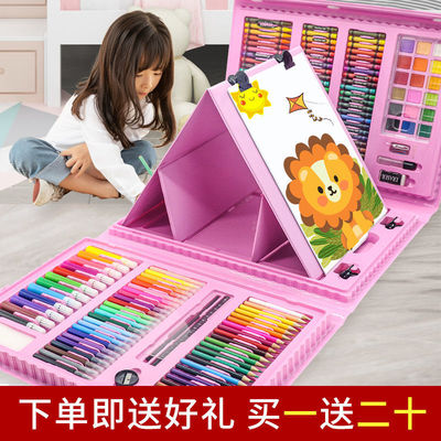 children draw tool Watercolor pen paint brush pupil birthday Gift box suit girl painting Fine Arts Supplies