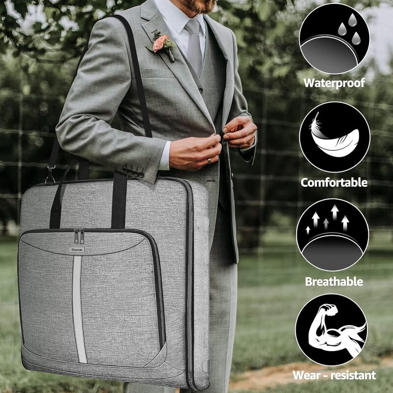 New Men's computer bag travel portable handbag foldable suit shoulder bag morning travel messenger bag