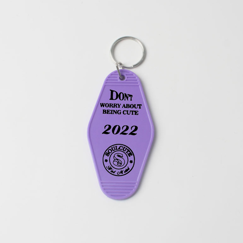 13g Weight Keychain Classification 1 Piece Quantity Daily Occasion Plastic Material Letter Pattern Unisex Gender Streetwear Style 1 Piece Streetwear Letter Plastic Unisex Keychain 12