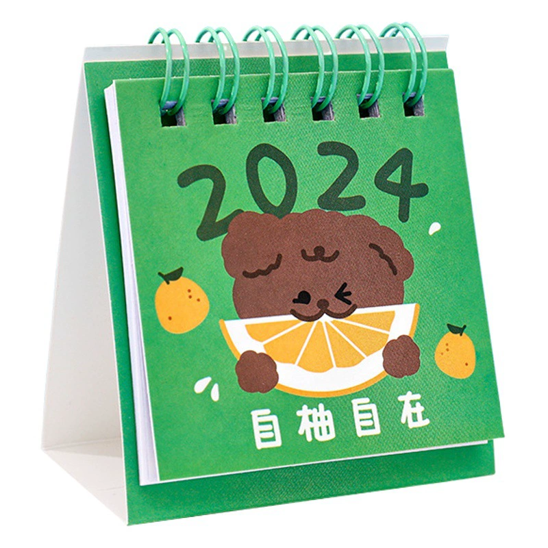 2026 мини-настольный календарь с героями мультфильмов ins студенческий настольный календарь для регистрации, милый фруктовый текстовый настольный календарь