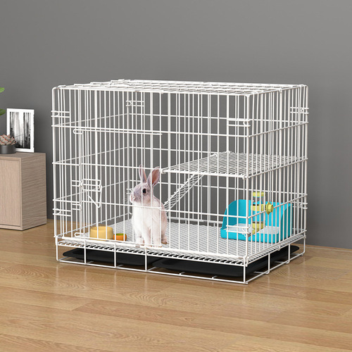 Rabbit cage for household indoor rabbit breeding, large guinea pig cage, automatic feces cleaning pet rabbit nest rabbit cage