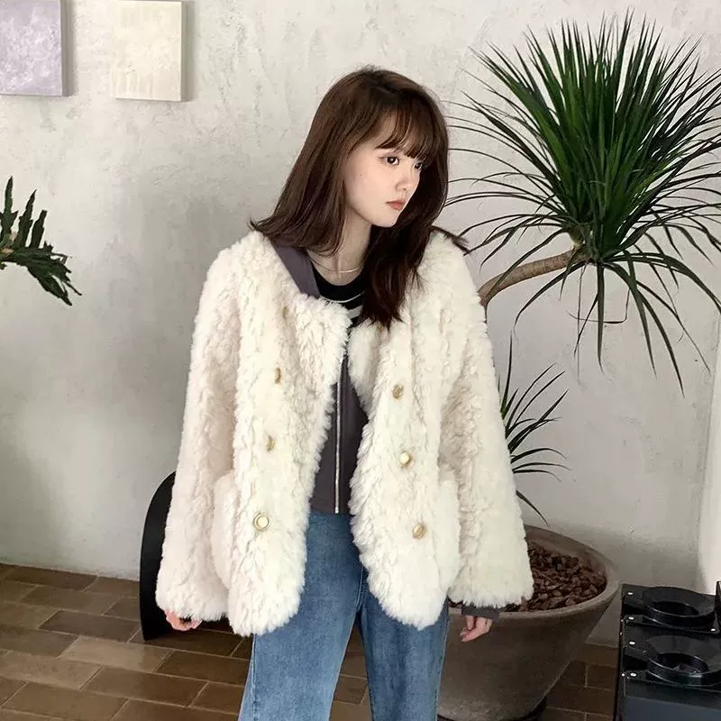Пуховик oversize, белый стиль Chanel для подростков, свободный крой, утолщённый