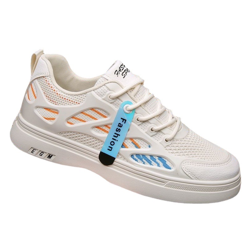 Zapatos de Hombre Primavera 2024, Nuevas Zapatillas Blancas Versátiles y Modernas, Zapatos Casuales de Cuero para Hombre, Zapatos Deportivos Blancos de Verano, Zapatos Modernos