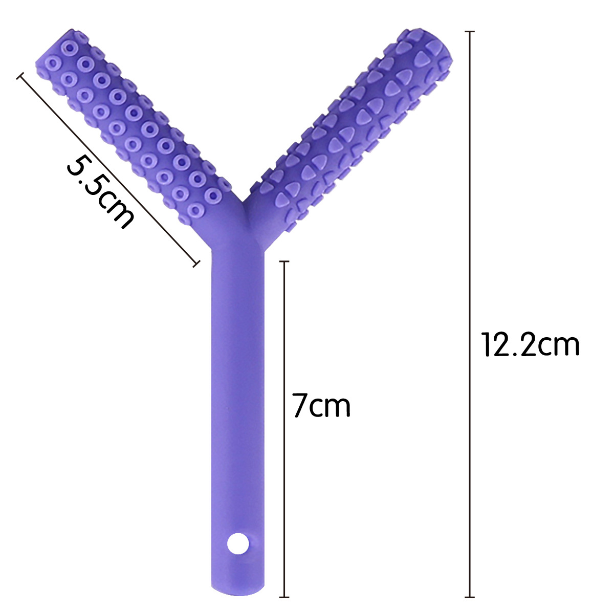 Púrpura (en forma de Y con agujero de cordón)