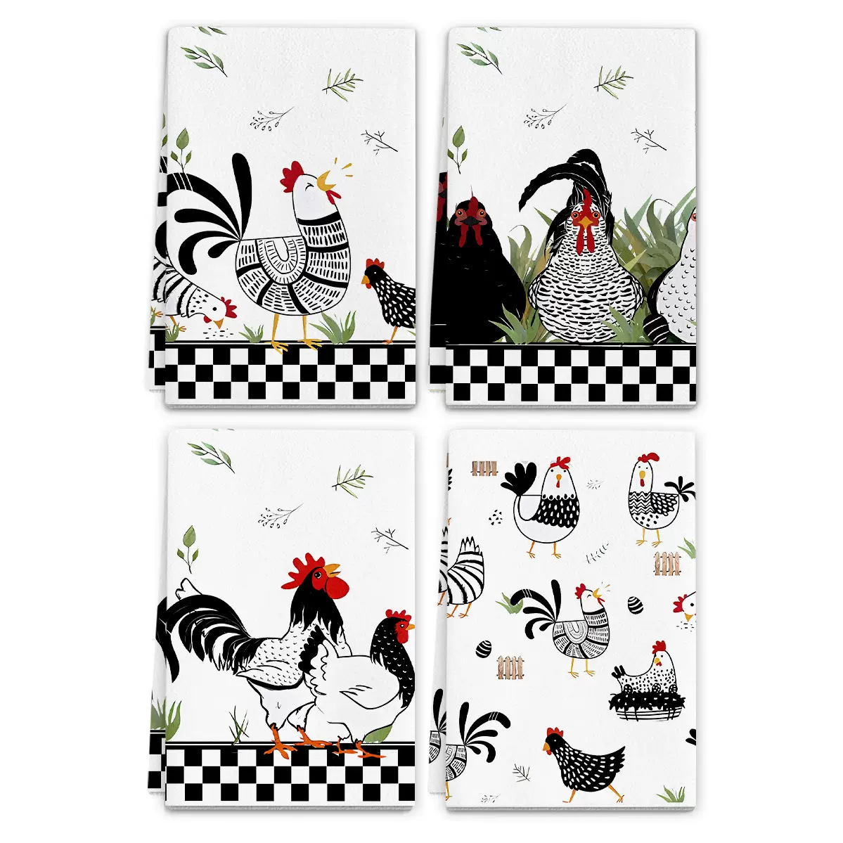 跨境现货多功能清洁抹布 亚马逊热销洗碗布超细纤维印花厨房毛巾