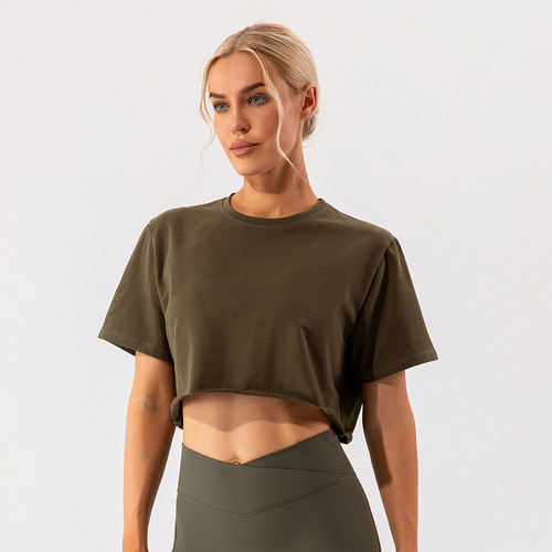 2024 Women's Round Neck Sport Short Sleeve T-Shirt, New Breathable Fashion Loose Casual Running Quick-Dry Top