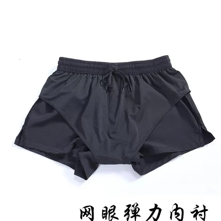 Professional marathon running shorts, quick-dry sports shorts for men and women, athletic training pants, double-layer three-quarter shorts Professional marathon running shorts, quick-dry sports shorts for men and women, athletic training pants, double-layer three-quarter shorts