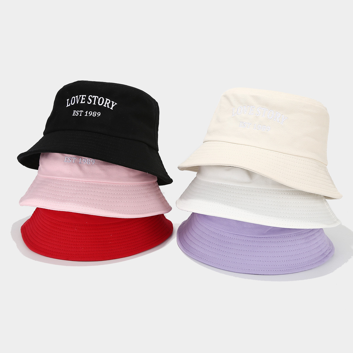 Moda europea y americana letras bordadas sombrero de pescador mujer verano al aire libre versátil sombrero de sol sombrero de sol para hombres sombrero de bañera protección solar image 3