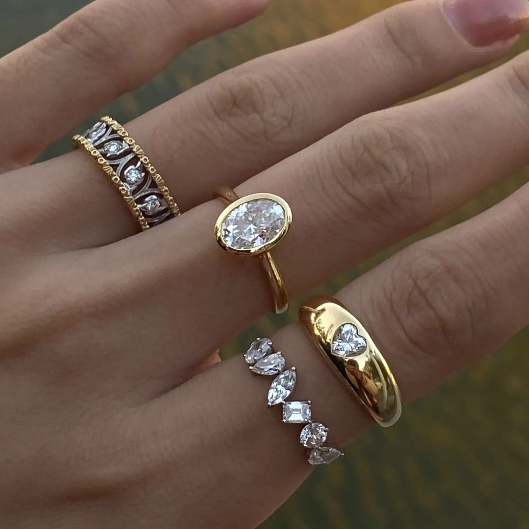 S sterling silver ultra sparkling zircon oval light luxury niche exquisite ring for women with a sense of luxury, love,_voghion.com