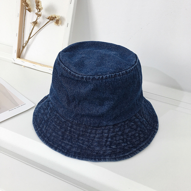 女性用の古いデニムフィッシャーマンハット、春と夏のフェイスカバーカジュアルウォッシュドバケットハット、高級バケットハット、サマーハット|undefined