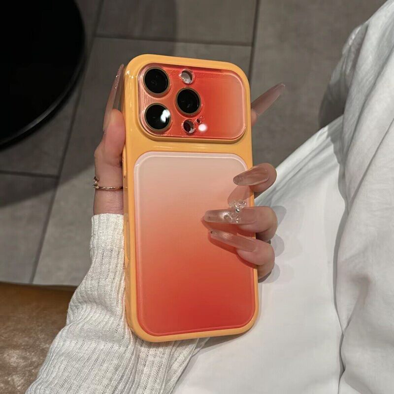 Ins New Stylish Gradient Color-Blocking Phone Case with Camera Button Suitable for iPhone 17 Pro Max Ins New Stylish Gradient Color-Blocking Phone Case with Camera Button Suitable for iPhone 17 Pro Max