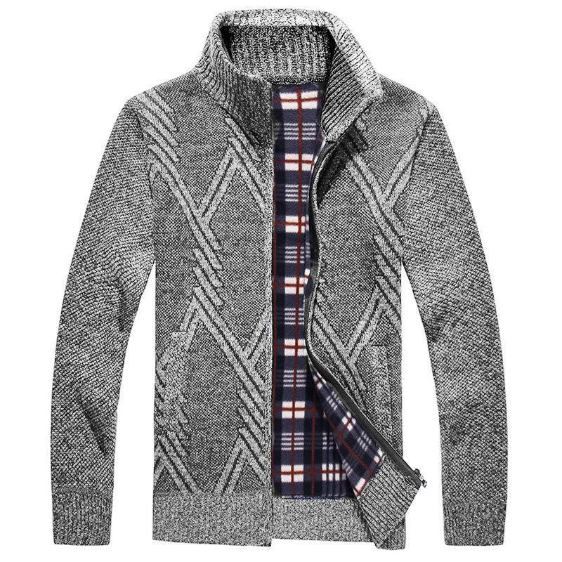 2024 stil herren strickjacke pullover mit plüsch stehkragen, verdickt mittleren alters gestrickte pullover, plus größe jacke_voghion.com