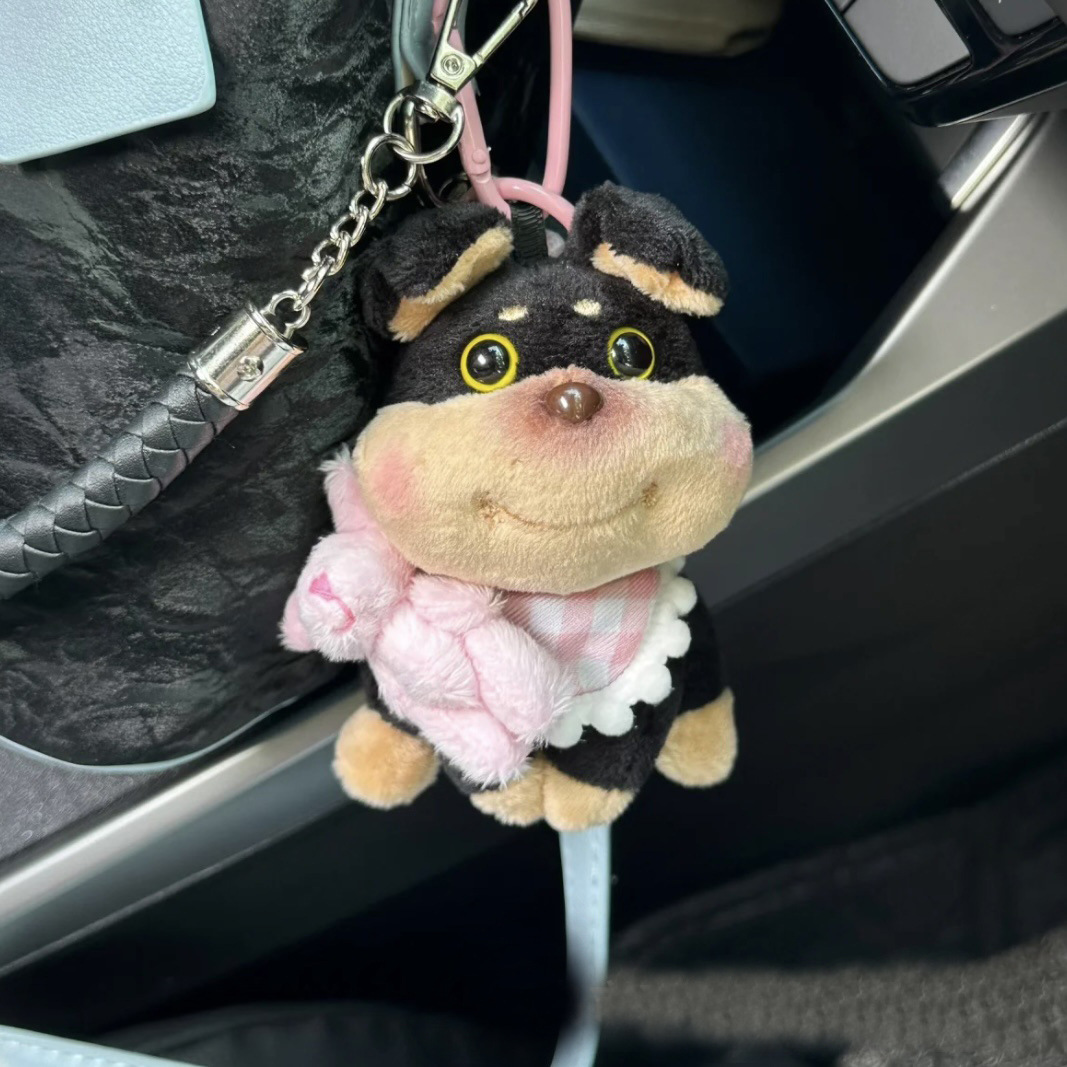 Bolsa de perrito de abeja colgante de coche muñeca de peluche lindo llavero joyería niña pareja regalo
