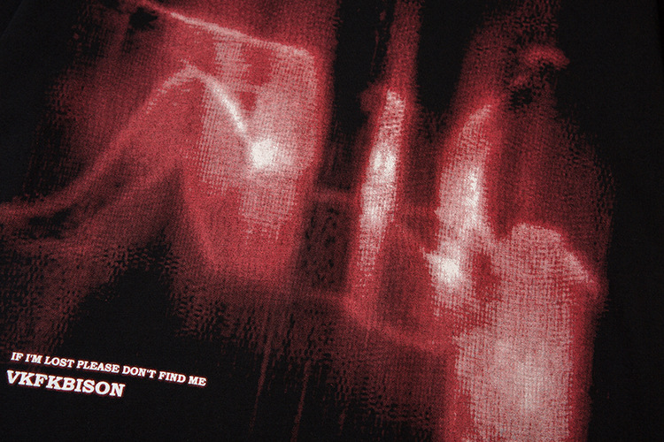 European And American Popular Falling Figure Printing Design Sense Oversize Shoulder Loose Round Neck T-shirt Cotton Ins Short Sleeve Men_voghion.com