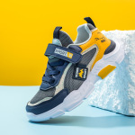 1910童鞋儿童运动鞋低帮网面跑步鞋男女中童轻便时尚魔术贴休闲鞋