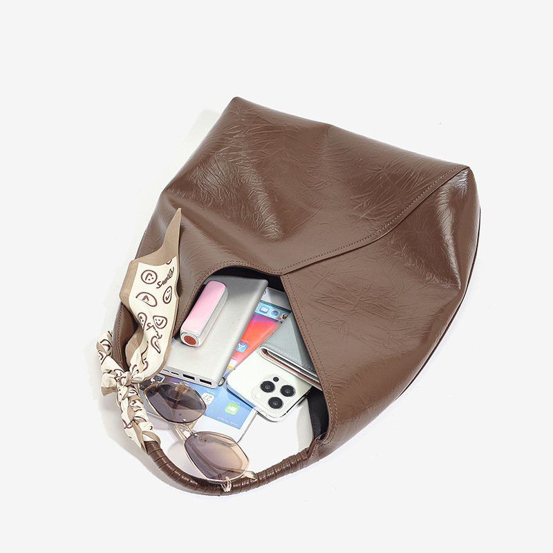 Borsa tote per il tempo libero per madre e figlio di grande capacità 2024, borsa da donna a tracolla singola in tinta unita di fascia alta_voghion.com