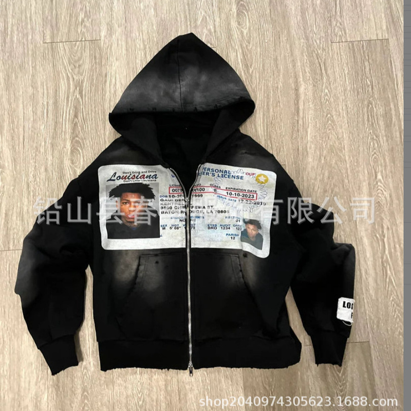 欧美版男女式可爱连帽衫青少年超大运动衫休闲衣服拉链厚|undefined