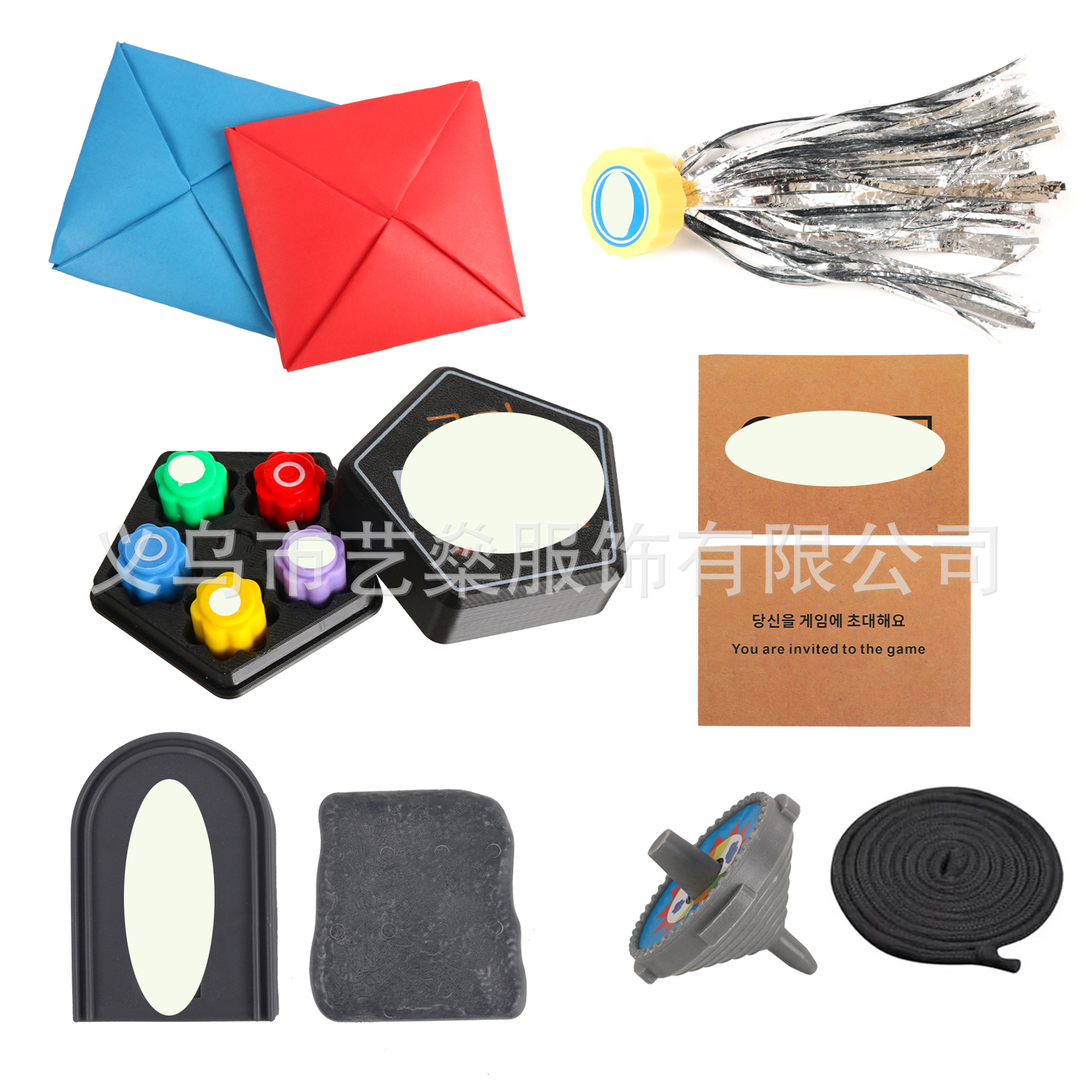 [블랙 5코너 플레이트] 세트