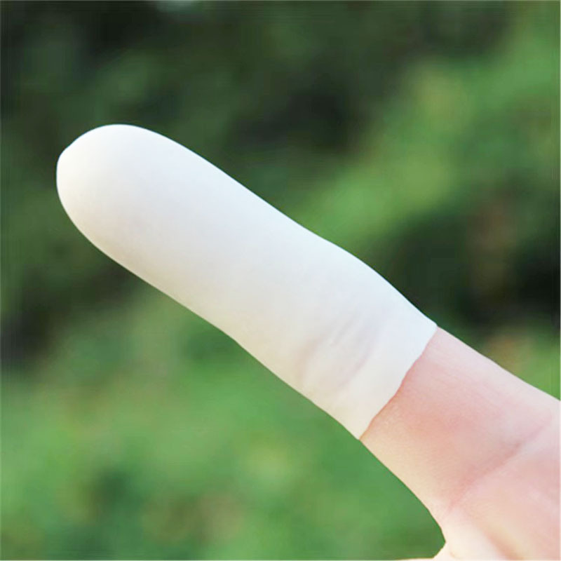切边光面手指套农业指套硅胶美甲劳保防护乳胶指套包邮厂家批发