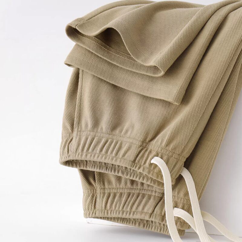 American-Style Khaki Straight-Leg Casual Pants for Men, Heavyweight Twill Sweatpants, Loose Drape Sports Pants for Men and Women, Spring