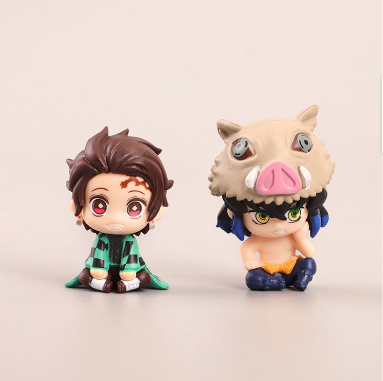 La segunda generación de 5 tipos de postura sentada fantasma matando a mano de dibujos animados de carbón Zhilang usted frijoles albaricoque longevidad Langyi ayuda Shan Yi muñeca