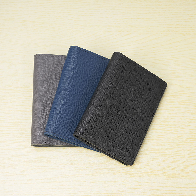 Tarjetero de Cuero Genuino Personalizado para Hombre, Tarjetero de Cuero Vacuno con Protección RFID Antimagnética, Tarjetero Ultrafino para Tarjetas Bancarias y de Crédito LO