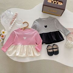 女童公主連衣裙春秋新款女孩衣服中小童長袖連衣裙童裝批發的工廠