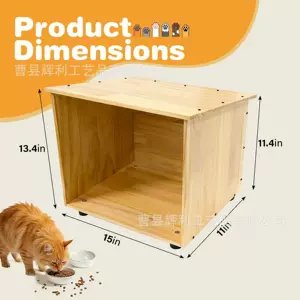 木质猫屋喂食器户外流浪猫喂食站宠物庇护所家用变封闭式宠物猫窝