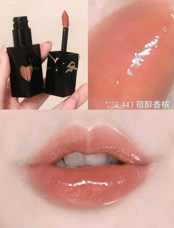 跨境专供Y家黑管爱心唇釉416#棕调番茄440#方管漆光唇釉一件代发|undefined