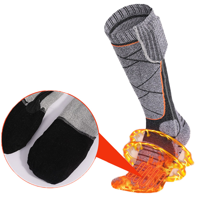 Calcetines de calentamiento transfronterizos de 3.7V calentamiento ajustable calentamiento de calentamiento de esquí al aire libre en stock