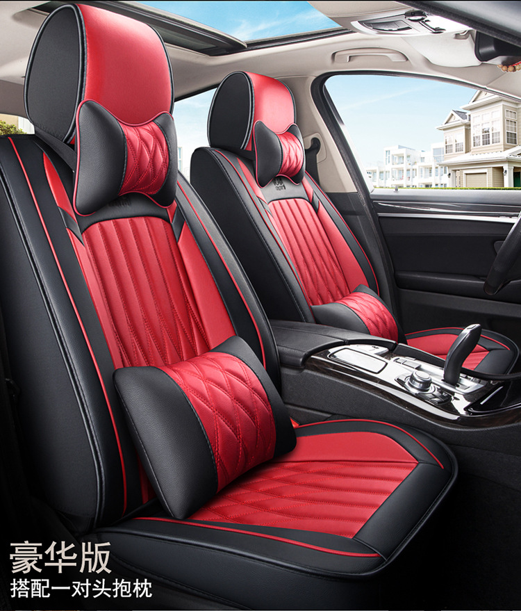 2024 New Model Full-Surround Unicorn Full-Leather Car Seat Cushion, All-Season Universal Seat Cover, Seat Pad, Amazon Cross-Border