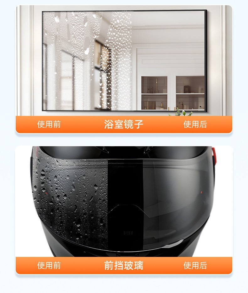 Suitable for Meijun automobile glass anti-fog agent, long-lasting non-fogging for front windshield, car windows, and rearview mirrors