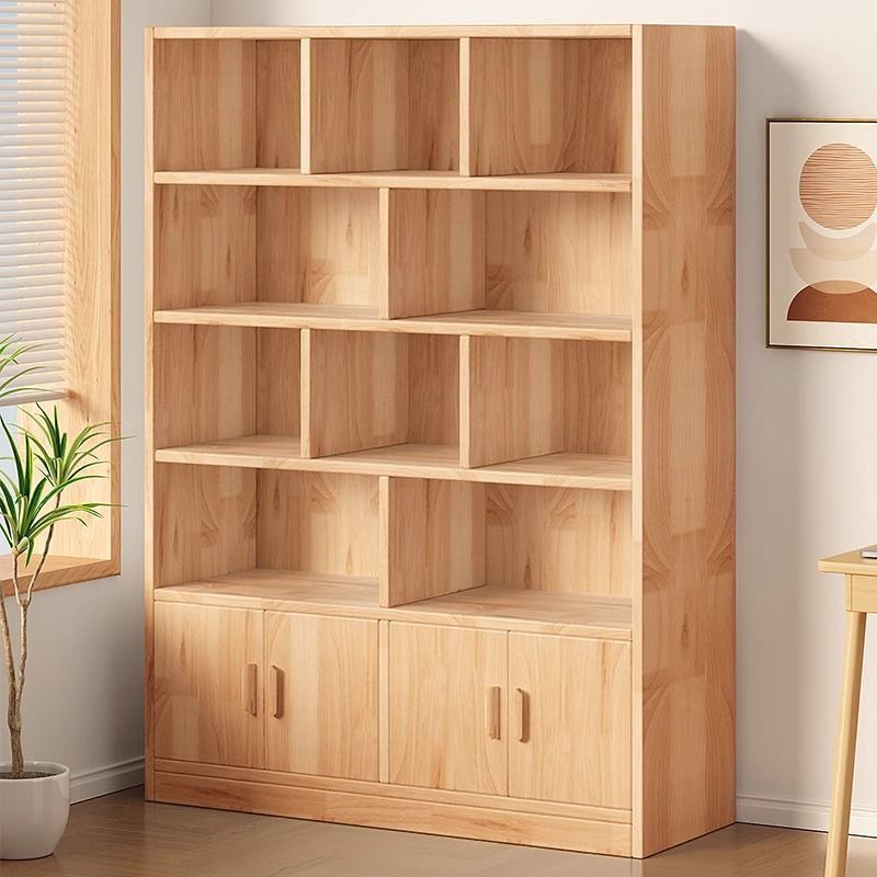 Children's Solid Wood Bookshelf Floor-Standing Storage Rack Multi-Layer Living Room Wall Cabinet Storage Cabinet Student Storage Home Bookcase