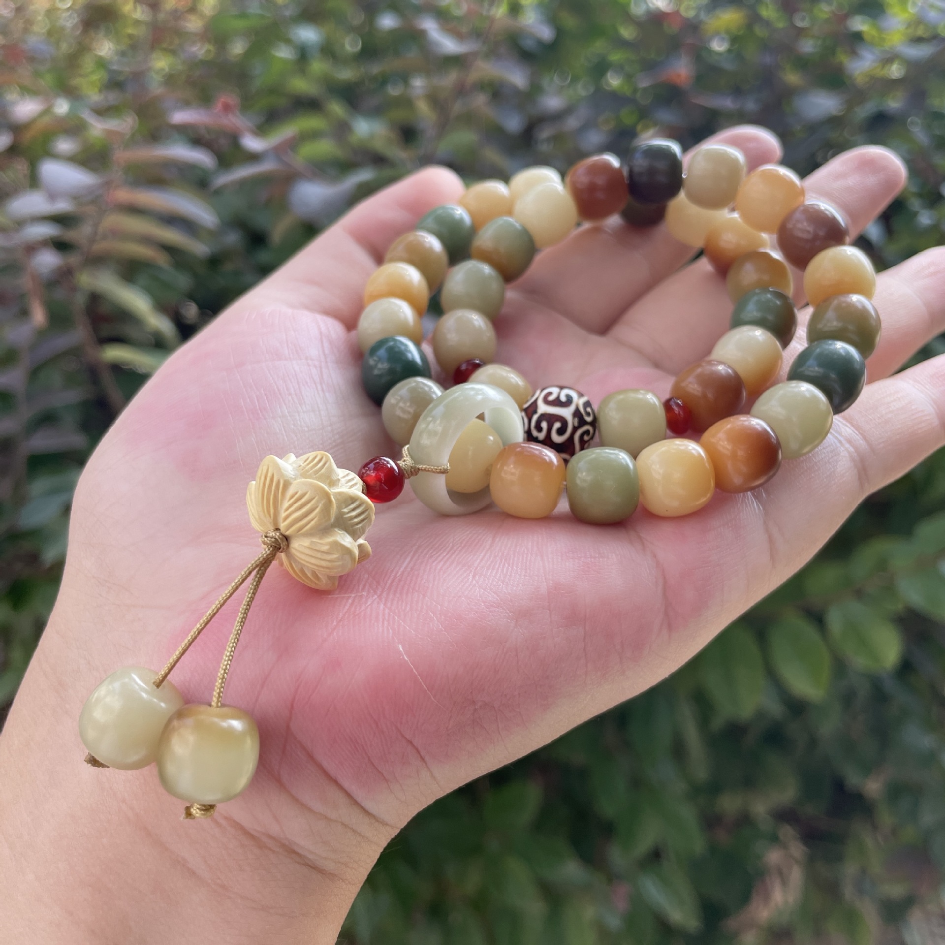 10*11MM 둔황 배럴 회양목 연꽃 스타일