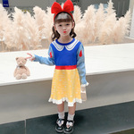 白雪公主毛衣裙女童2025秋冬季新款毛衣内搭秋装中小童针织连衣裙