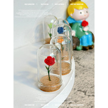 微缩场景模型娃娃屋配件仿真迷你植物花小王子守护的玫瑰摆件K147