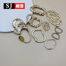 新款合金金属胸前连接扣时尚内衣泳衣装饰扣子异形不规则合金配件