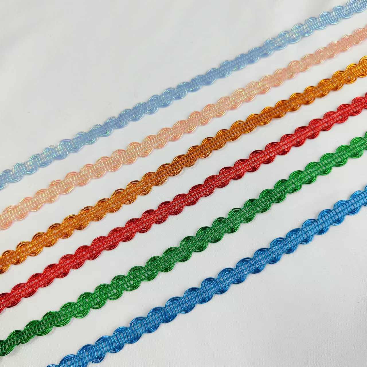 9mmmm en stock de encaje de curvatura media en forma de onda de S de oro de plata de alambre DIY accesorios decorativos