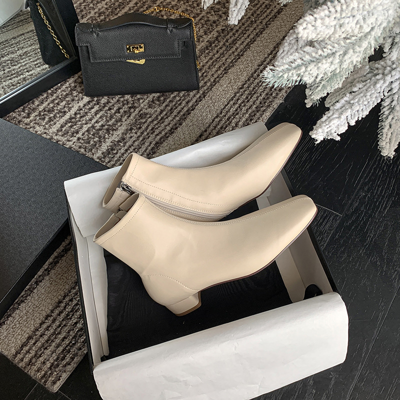 CHIKO Aminah Square Toe Block Heels Ankle Boots