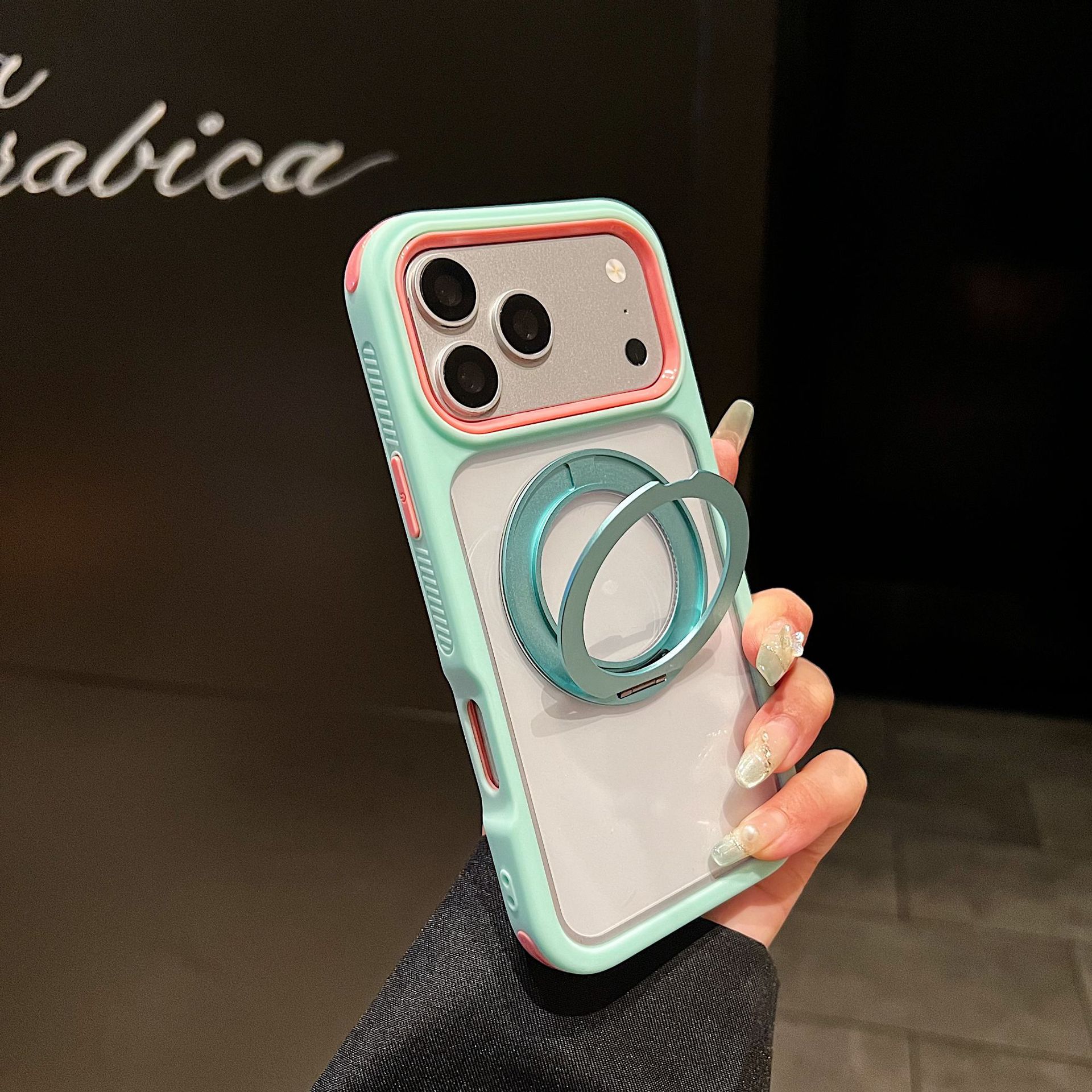 Funda con Soporte Magnético para iPhone 18 Pro Max PC Giratoria 360 Grados Anticaídas