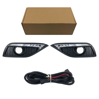 Suitable for Honda 12-14Crv Daytime Running Lights Honda Crv Daytime Running Lights (Gündüz işıqları) - two-color-normal-white-light-steering-flashing-yellow-light-left-and-right-set