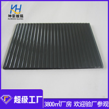 东莞钢化玻璃厂家加工8mm长虹玻璃隔断灰色深雕长虹纹路钢化玻璃