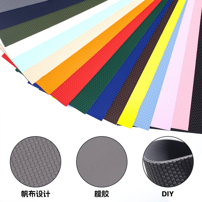 DIY Fluororubber Canvas Texture Waterproof Breathable Design Raw Materials Can Be Freely Cut and Available in Multiple Colors