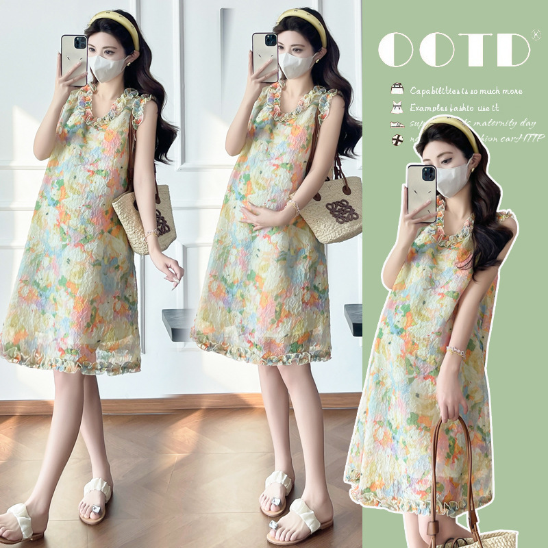 Real Shot of a Super Pretty Dress for Women, New Summer Style, French Style, Stunningly Beautiful, Loose Fit, Flattering for Pregnant Women Real Shot of a Super Pretty Dress for Women, New Summer Style, French Style, Stunningly Beautiful, Loose Fit, Flattering for Pregnant Women