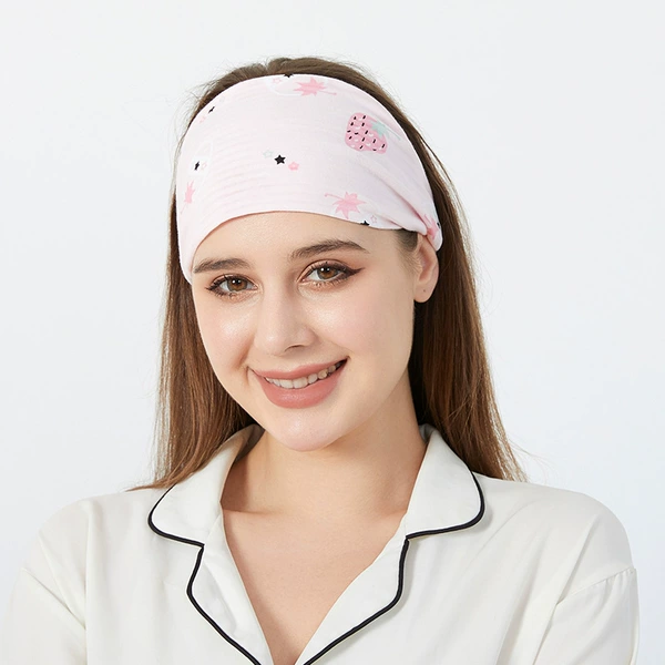 Double saut strawberry powder headscarf