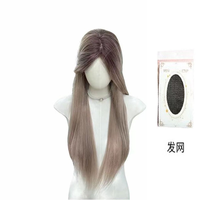 周末-【猎户座】巧克力渐变假发女染色长直发气质仿真头发假发|undefined