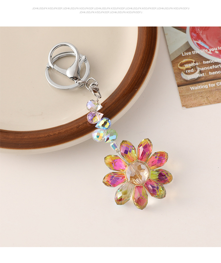 Cute Alloy Flower Women's Bag Pendant Keychain display picture 6