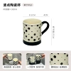 Polka dot ceramic mouthwash cup